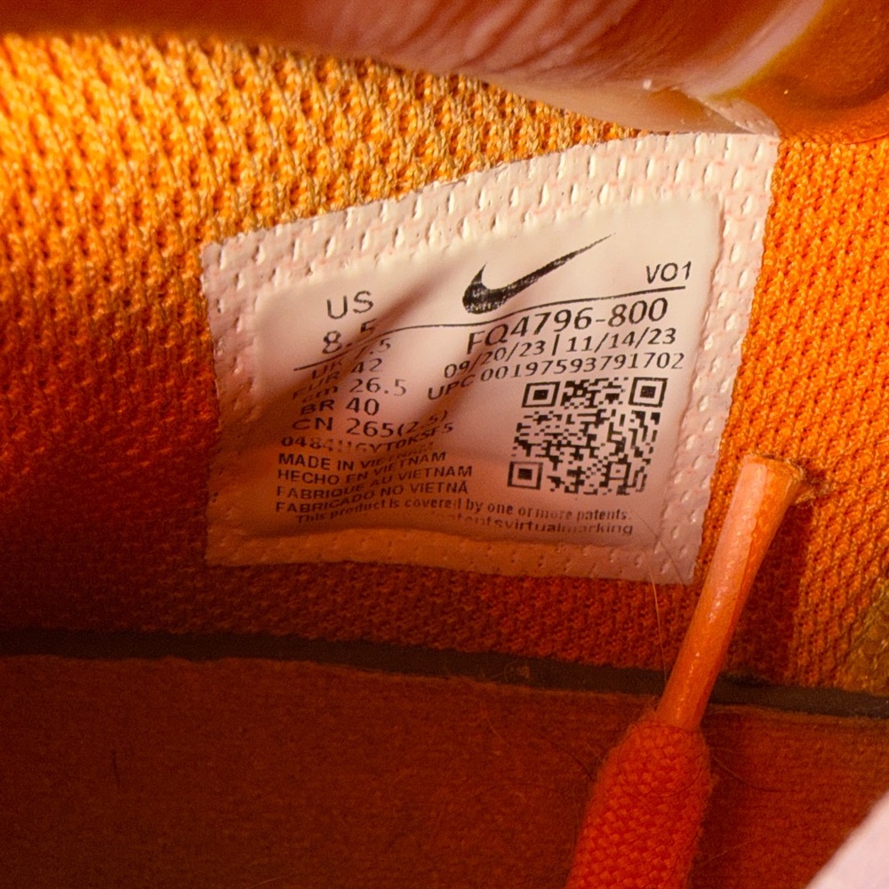 Kids' Orange And Green Athletic Shoes View 2